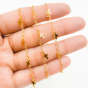 V311GF. 14K Gold-Filled Fancy Dangle Cross-Link Chain